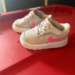 Nike Pink and White Sneakers